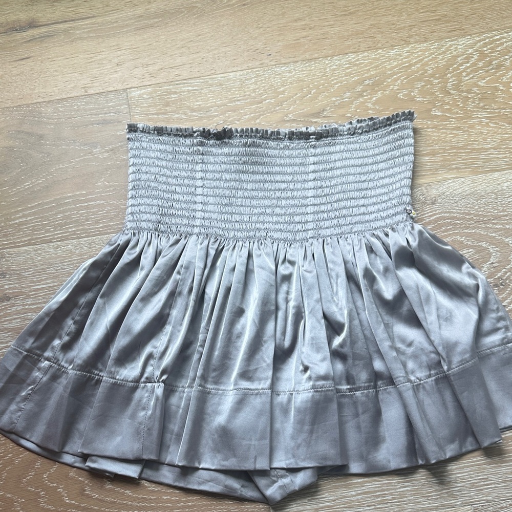 Natural Life Silver Smocked Skort